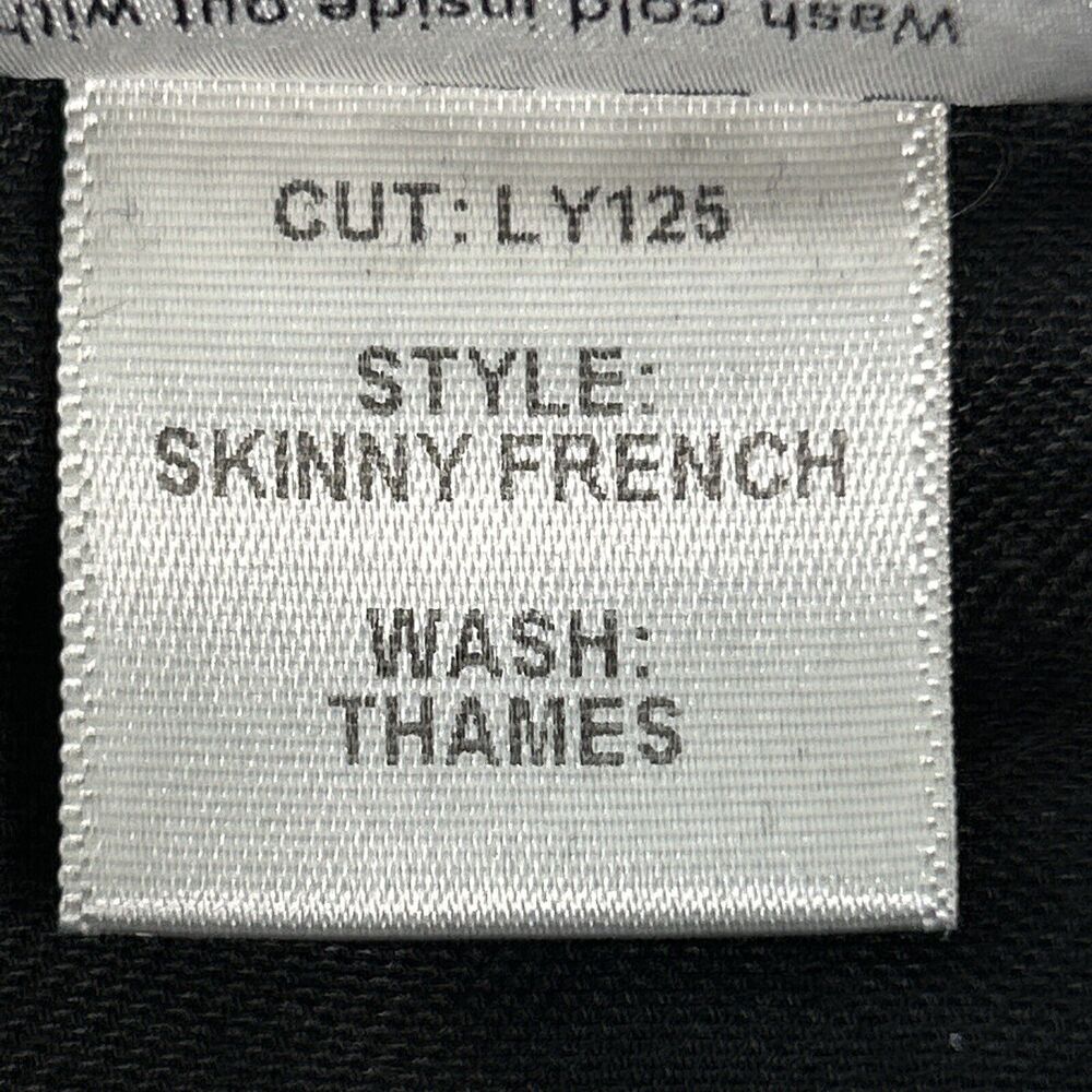 Reformation Women's Size 24 Skinny French Jean High Rise Button Fly Charcoal - Picture 9 of 9